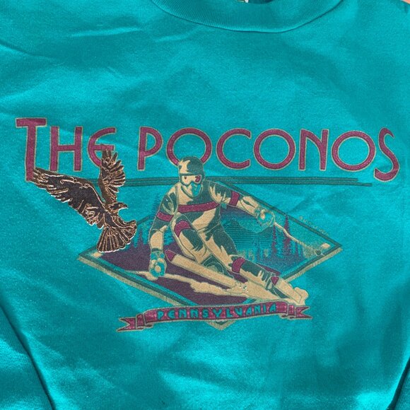Discus Athletic The Poconos 90s 80s Vintage Crewneck Sweater - Picture 3 of 5